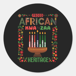 Kwanzaa Outfit Idea For Women &amp; Kwanzaa Africa Classic Round Sticker