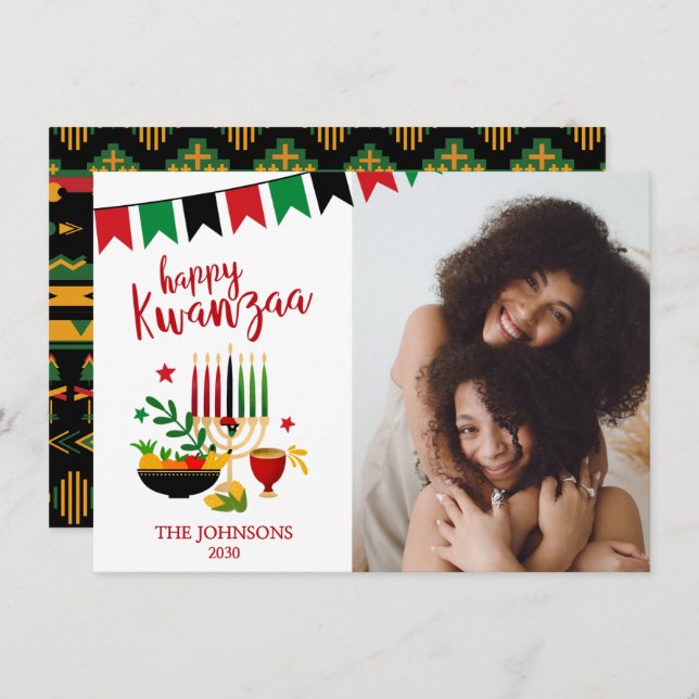 Kwanzaa Photo Holiday Card (Front/Back)