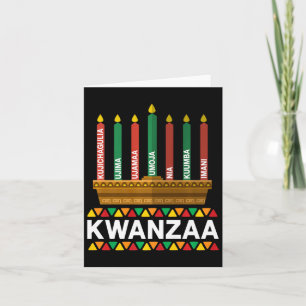 Kwanzaa Principles Kwanzaa Candles Kinara Pan Afri Card