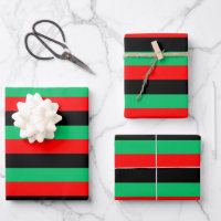 Kwanzaa Red Black Green Stripes