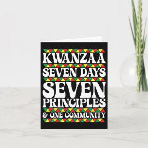 Kwanzaa Seven Days Seven Principles One Community  Card