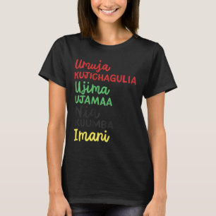 Kwanzaa Seven Principles African American Christma T-Shirt