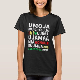 Kwanzaa Seven Principles Afro American Kwanza Sym T-Shirt