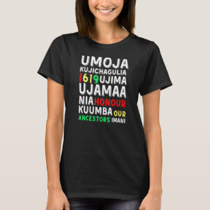 Kwanzaa Seven Principles Afro American Kwanza Symb T-Shirt