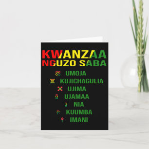 Kwanzaa - Swahili For The Seven Principles  Card