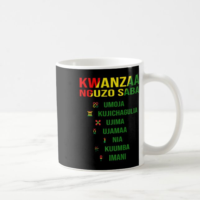 Kwanzaa - Swahili For The Seven Principles  Coffee Mug (Right)