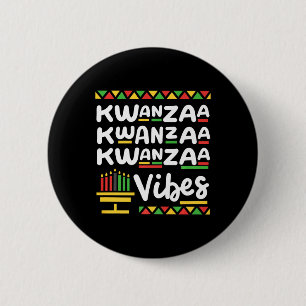 Kwanzaa Vibes Retro Black Heritage Christmas Men W 6 Cm Round Badge