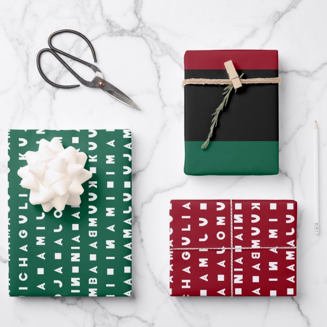 KWANZAA WRAPPING PAPER SHEET (Front)