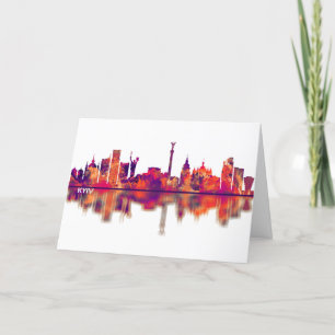 Kyiv Ukraine Skyline Holiday Card