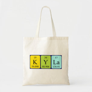 Kyla periodic table name tote bag