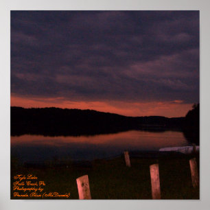 Kyle Lake, Falls Creek,Pa,-Sunset Poster