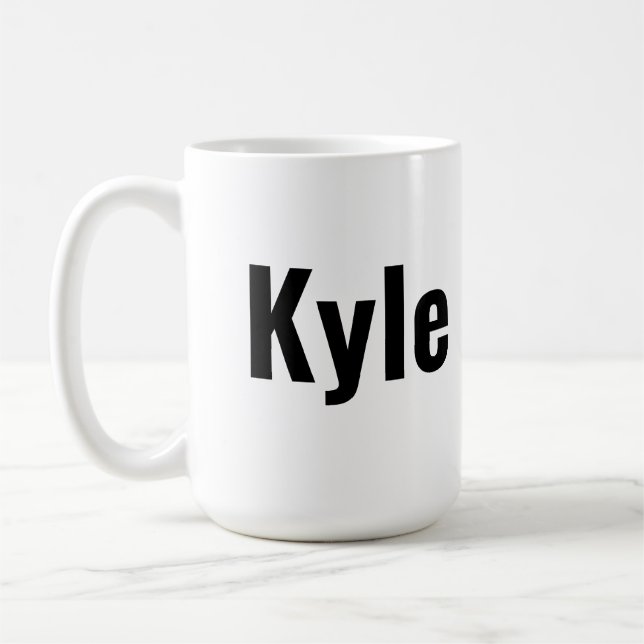 Kyle Mens Name, Coffee Mug (Left)