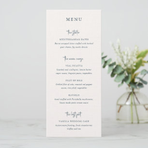 Kylee Grey Traditional Elegant Wedding Menu