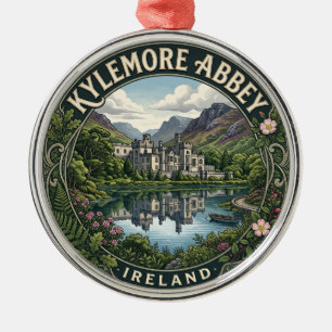 Kylemore Abbey Ireland Metal Tree Decoration