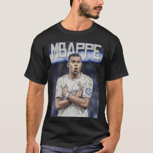 Kylian Mbappe Artistic Scribble Portrait T-Shirt