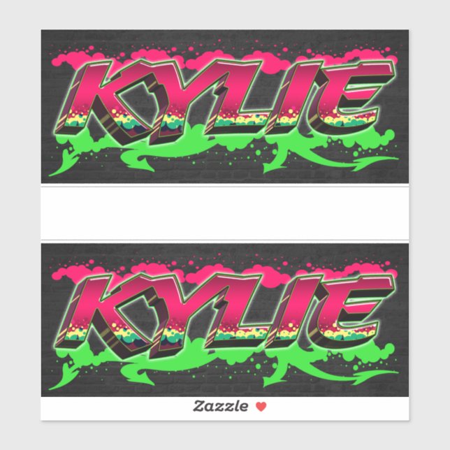Kylie First Name Graffiti Sticker (Sheet)