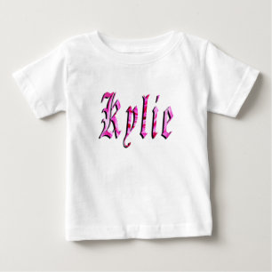 "Kylie" Floral Pink Kylie Name, Baby T-Shirt