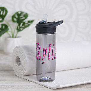 "Kylie" Floral Pink Kylie Name, Water Bottle