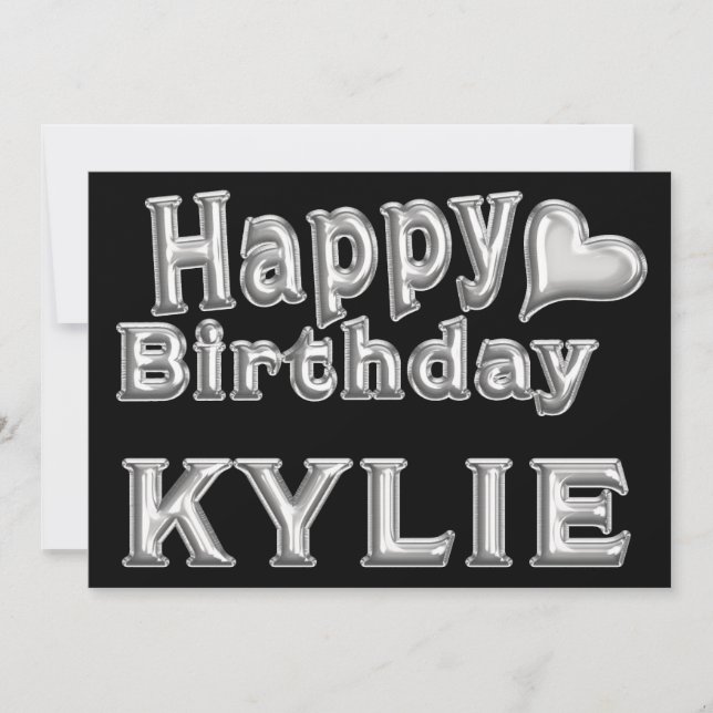 Kylie Happy Birthday Karte Grußkarte mit Herz Card (Front)