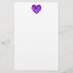Kylie in Purple Stationery