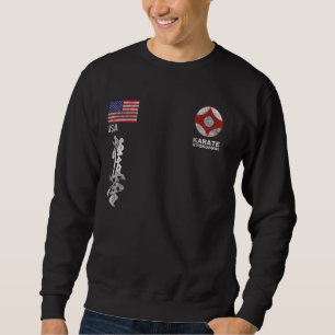 Kyokushin America Karate American USA flag Kyokush Sweatshirt