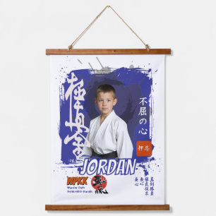 Kyokushin Dojo Photo Student Blue Belt Team Hanging Tapestry