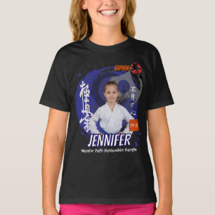 Kyokushin Girl Blue Belt Personalised Team T-Shirt