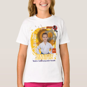 Kyokushin Girl Yellow Belt Personalised Team T-Shirt
