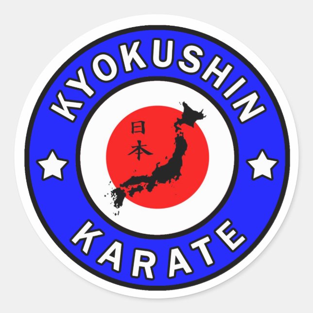 Kyokushin Karate Classic Round Sticker (Front)