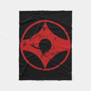 Kyokushin Karate Distressed Ck Print Karate Gi  Fleece Blanket