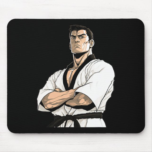 Kyokushin Karate Fighter - Martial Arts  Mouse Pad (Front)