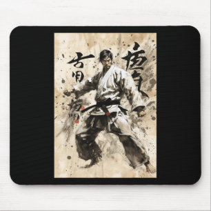 Kyokushin Karate Japanese Calligraphy Martial Arts Mouse Pad