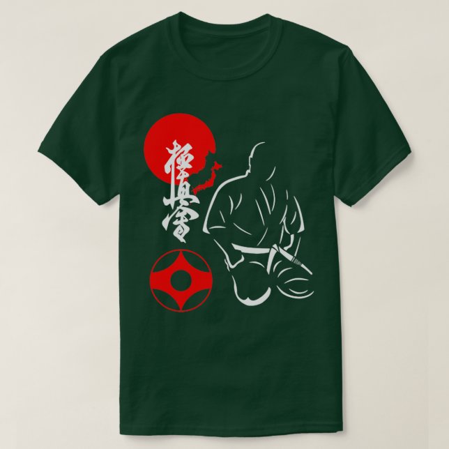 Kyokushin Karate Mas Oyama Spirit Martial Arts Des T-Shirt (Design Front)