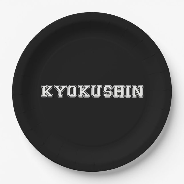 Kyokushin Karate Paper Plate (Front)