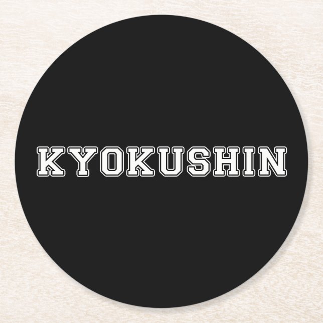 Kyokushin Karate Round Paper Coaster (Front)