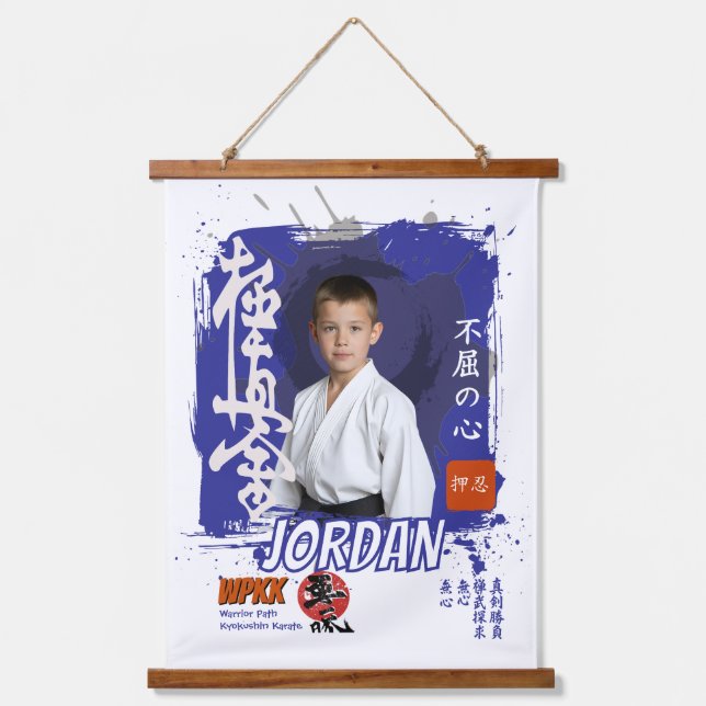 Kyokushin Karate Student Personalized Photo  Hanging Tapestry (Front)