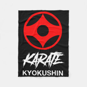 Kyokushin Karate Symbol Kyokushinkai Dojo Training Fleece Blanket