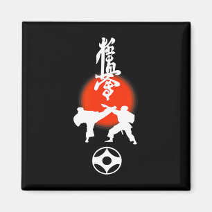 Kyokushin Kumite Karate Fan Design  Magnet