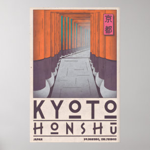 Kyoto Honshu Wall Art Stylised Shrine Gates