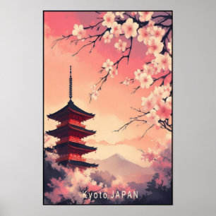 Kyoto in Bloom: Cherry Blossom Dreams of Japan Poster