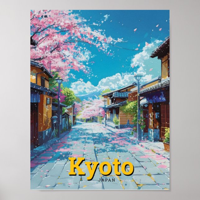 Kyoto Japan Art Vintage Travel  Poster (Front)