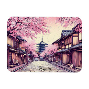 Kyoto Japan Cherry Blossom Landscape Magnet