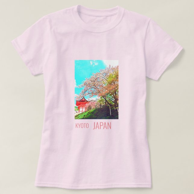 Kyoto Japan Cherry Blossom travel photography T-Shirt (Design Front)