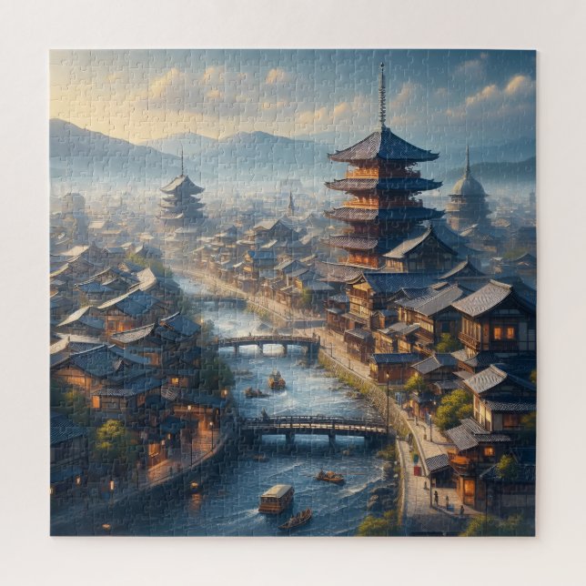 Kyoto Japan Landscape Travel Vintage Jigsaw Puzzle (Vertical)