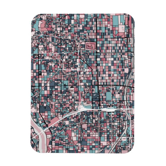 Kyoto Japan Map Magnet (Vertical)