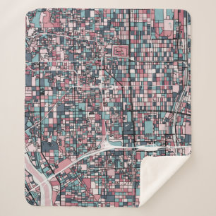 Kyoto Japan Map Sherpa Blanket