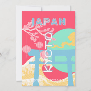 Kyoto Japan Retro Travel Art Holiday Card