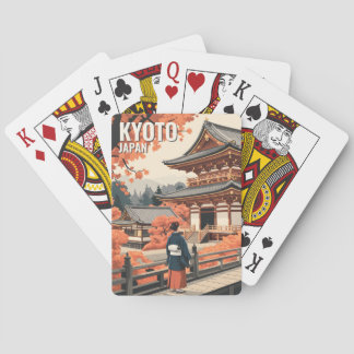 Kyoto Japan Travel Autumn Temple Retro Personalize Playing Cards