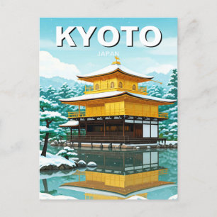 Kyoto Japan Travel Kinkakuji Golden Pavilion Postcard
