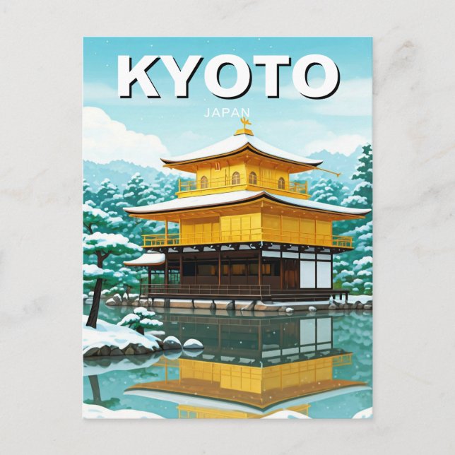 Kyoto Japan Travel Kinkakuji Golden Pavilion Postcard (Front)